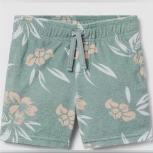 NWT- Janie and Jack Floral Print Green Shorts
